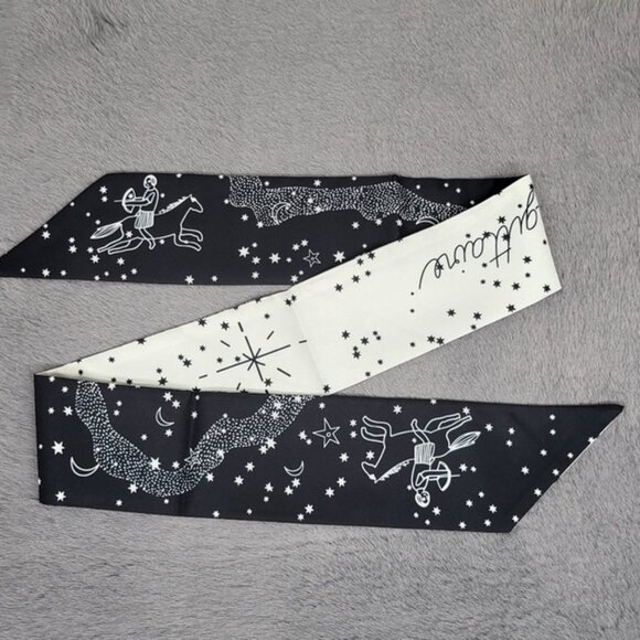 Sagittarius Zodiac Sign Silk Twilly Scarf - Picture 5 of 7